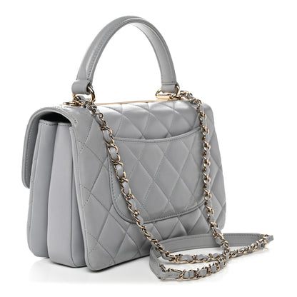 Chanel Lambskin Quilted Small Trendy CC Flap Dual Handle Bag Grey 3 of 13