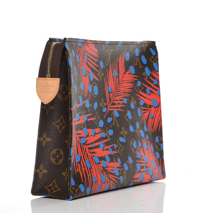 Louis Vuitton Monogram Jungle Dots Toiletry Pouch 26 Coquelicot Denim 3 of 7