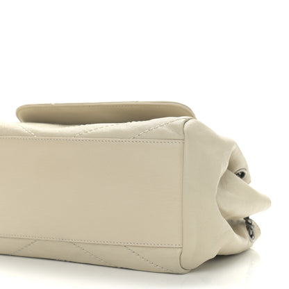 Saint Laurent Pebbled Lambskin Chevron Monogram Small Nolita Crema Soft 10 of 11