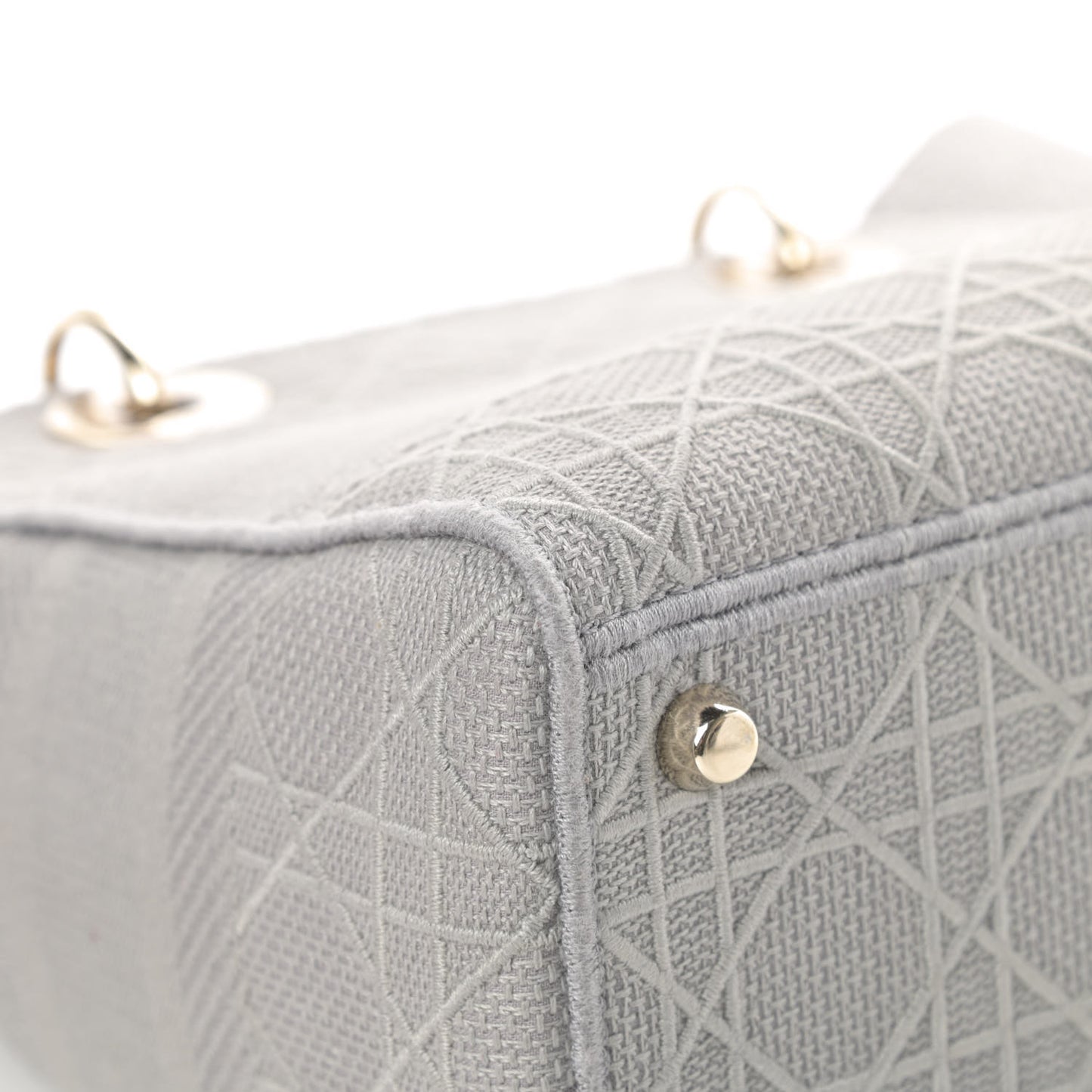 Canvas Embroidered Cannage Medium Lady D-Lite Gray