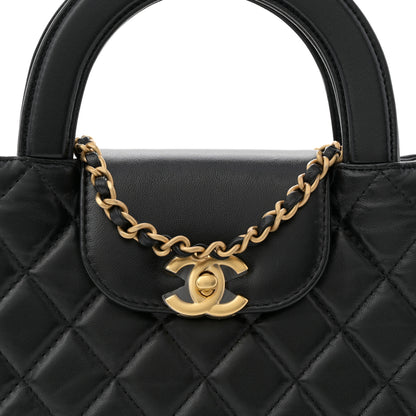 Chanel Shiny Aged Calfskin Quilted Nano Kelly Shopper Black 8 of 11