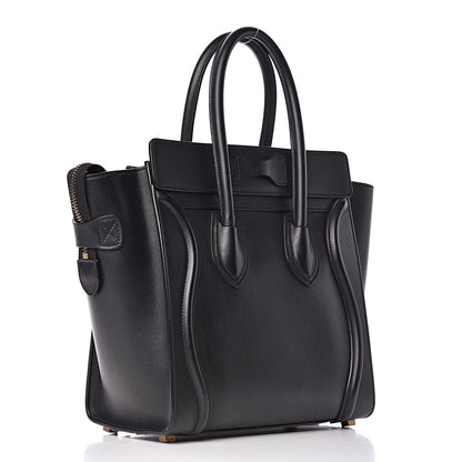 Celine Smooth Calfskin Micro Luggage Black 3 of 13