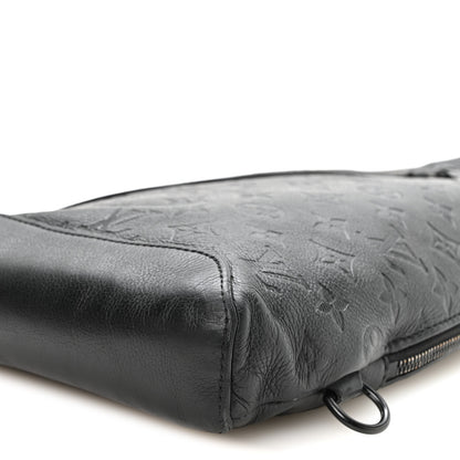 Louis Vuitton Calfskin Shadow Monogram Duo Slingbag Black 9 of 11