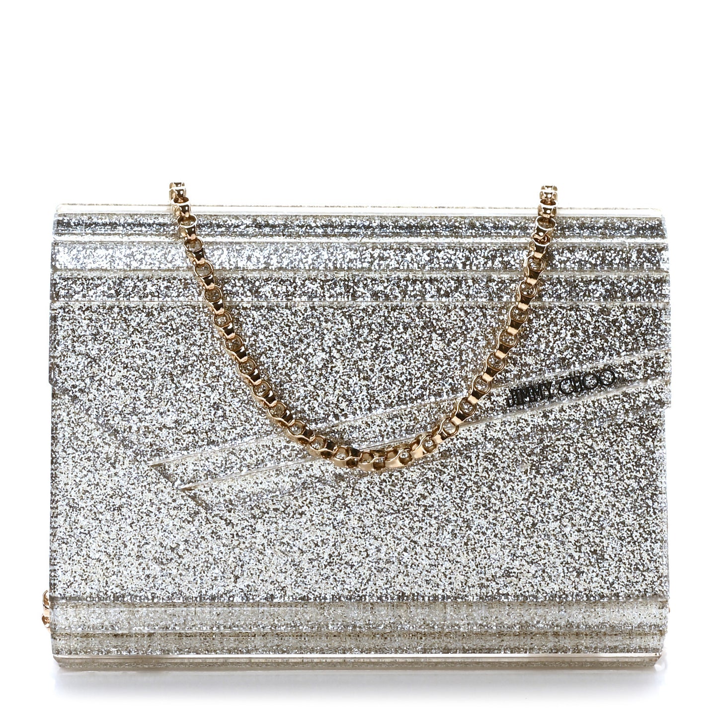 Acrylic Glitter Micro Candy Clutch Gold