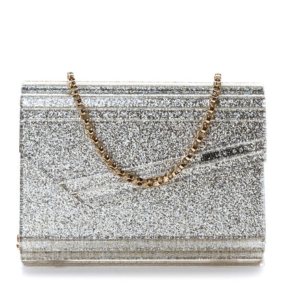 Jimmy Choo Acrylic Glitter Micro Candy Clutch Gold 1 of 10
