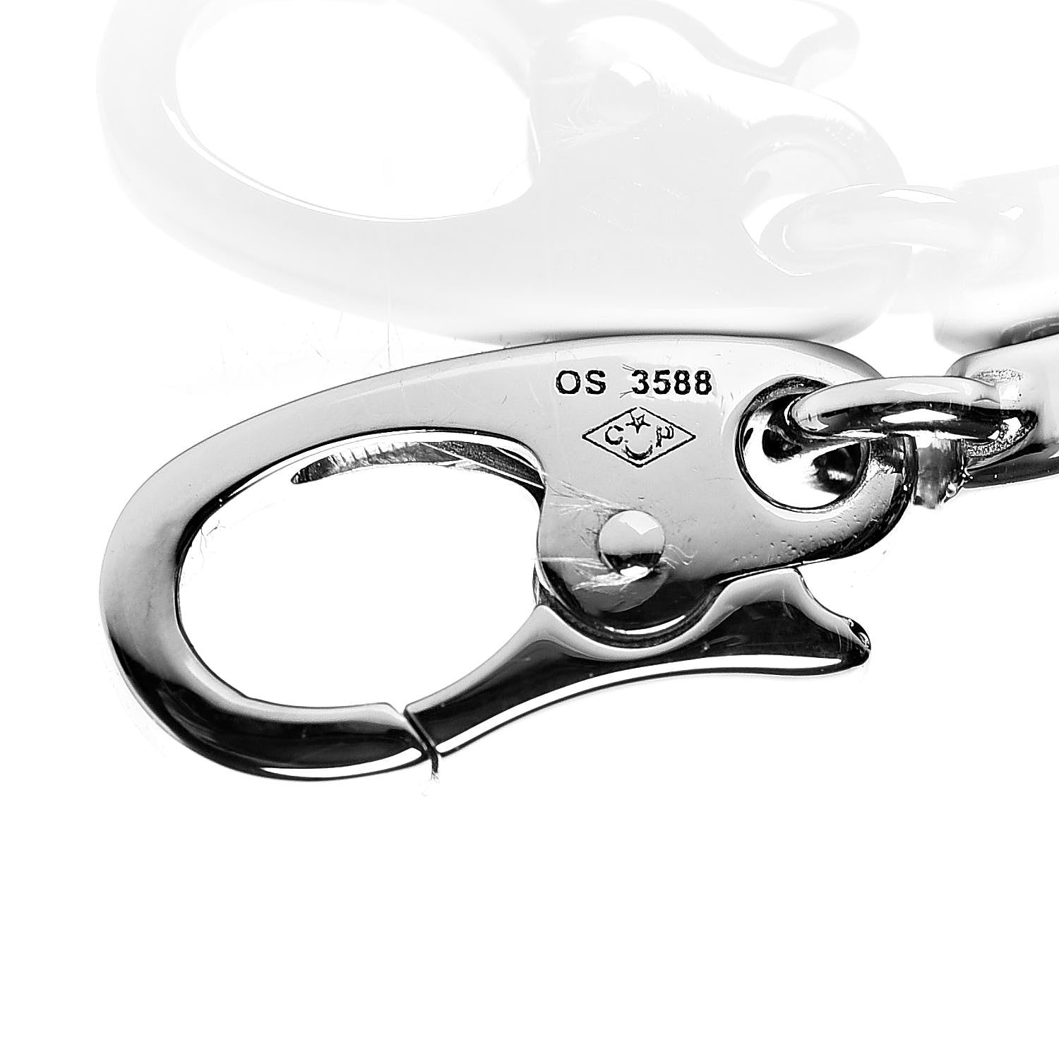 Cartier 18K White Gold Diamond Horseshoe Charm 3 of 4