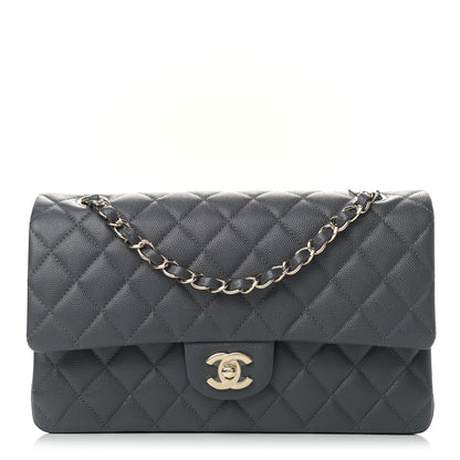 Chanel Caviar Quilted Medium Double Flap Dark Grey 1 of 8