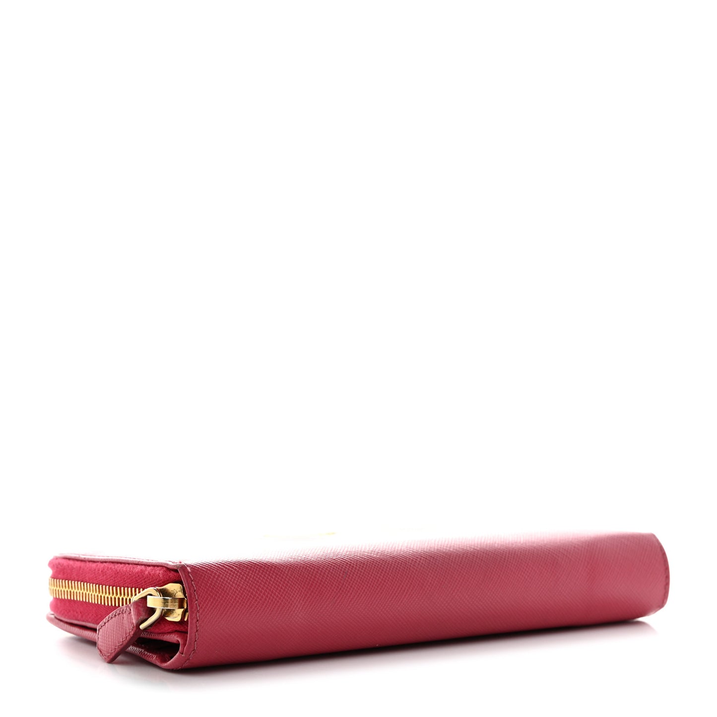 Saffiano Metal Zip Around Organizer Wallet Peonia
