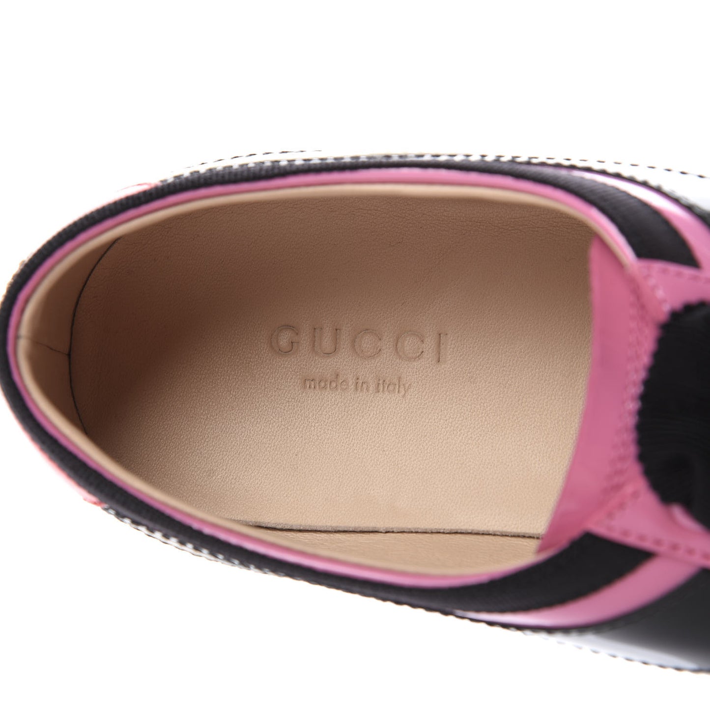 Patent Calfskin Crystal Womens Web Falacer Sneakers 36 Pink