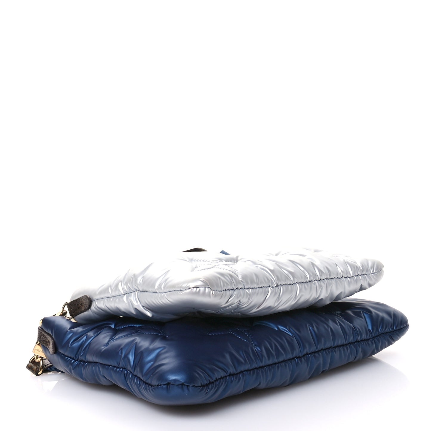 Econyl Monogram Pillow Maxi Multi Pochette Accessories Navy Silver
