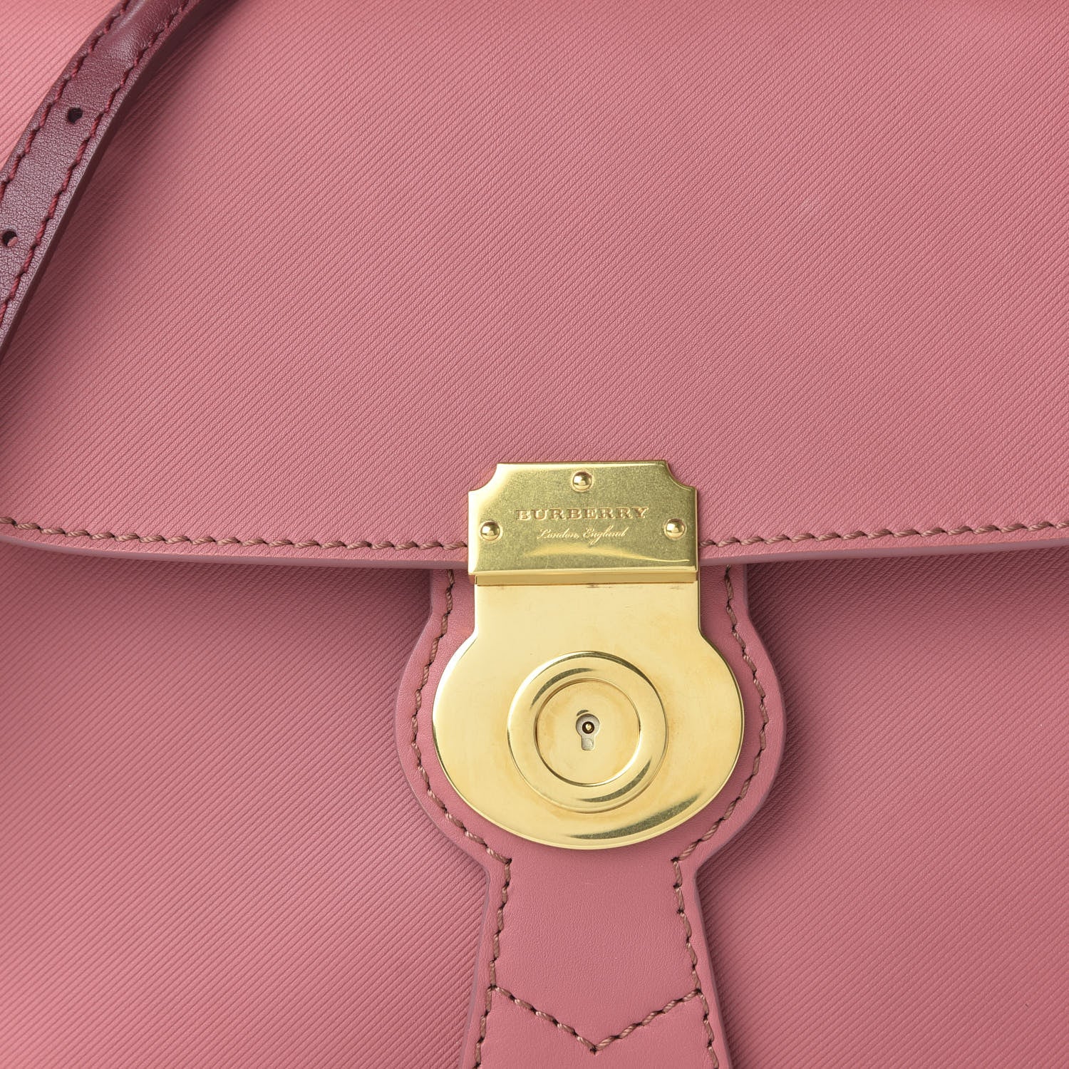 Burberry Trench Calfskin Medium DK88 Top Handle Bag Blossom Pink 9 of 10