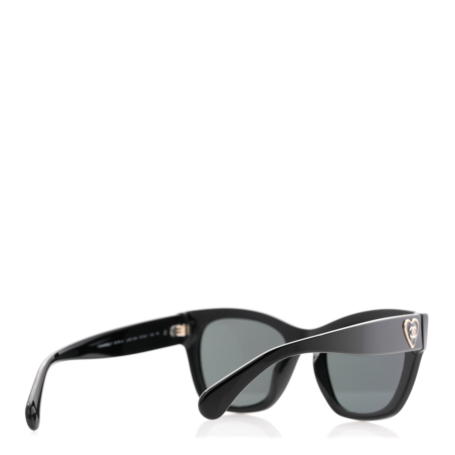 Chanel Acetate Square CC Heart Sunglasses 5478-A Black 4 of 9