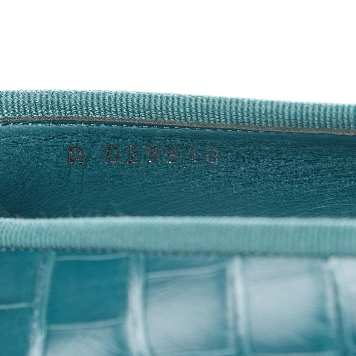 Alligator CC Cap Toe Ballerina Flats 40 Turquoise