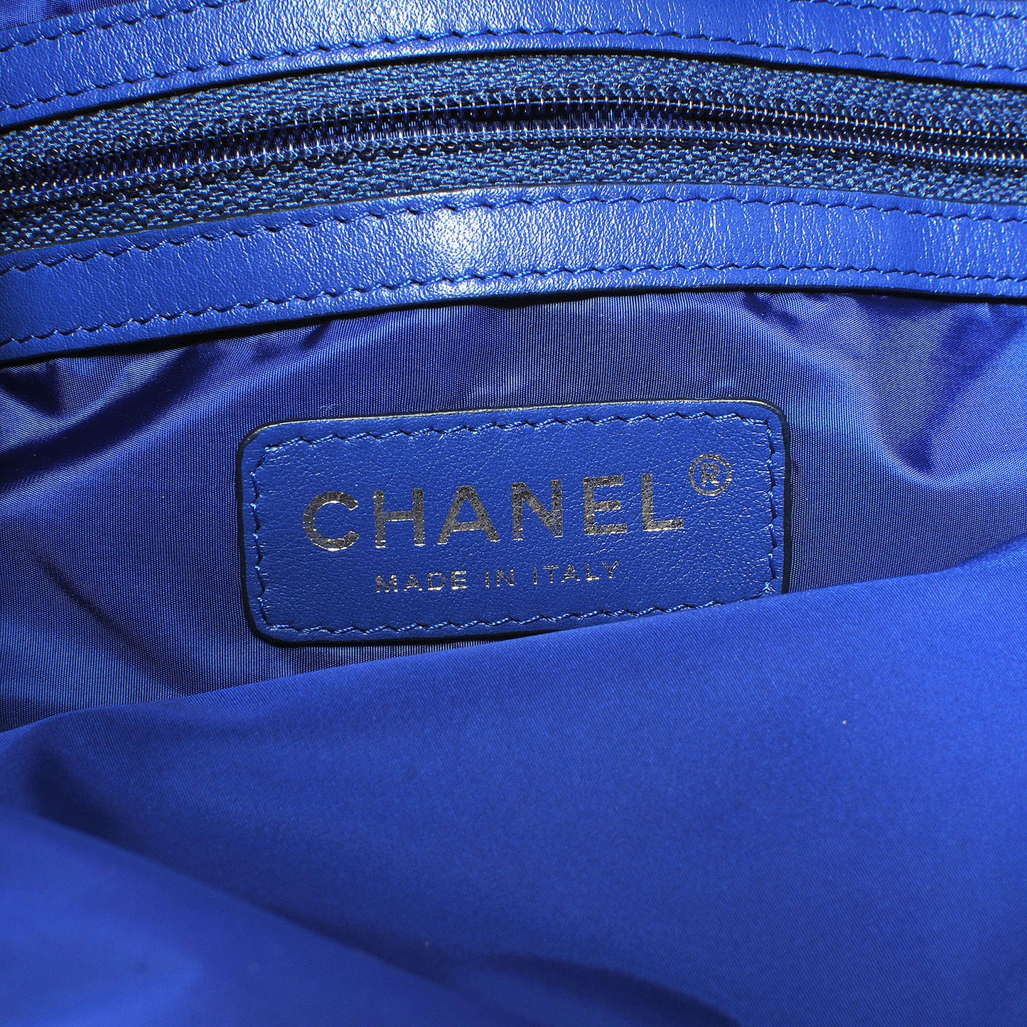 Nylon Vertical Quilted Jumbo Flap Cobalt Blue
