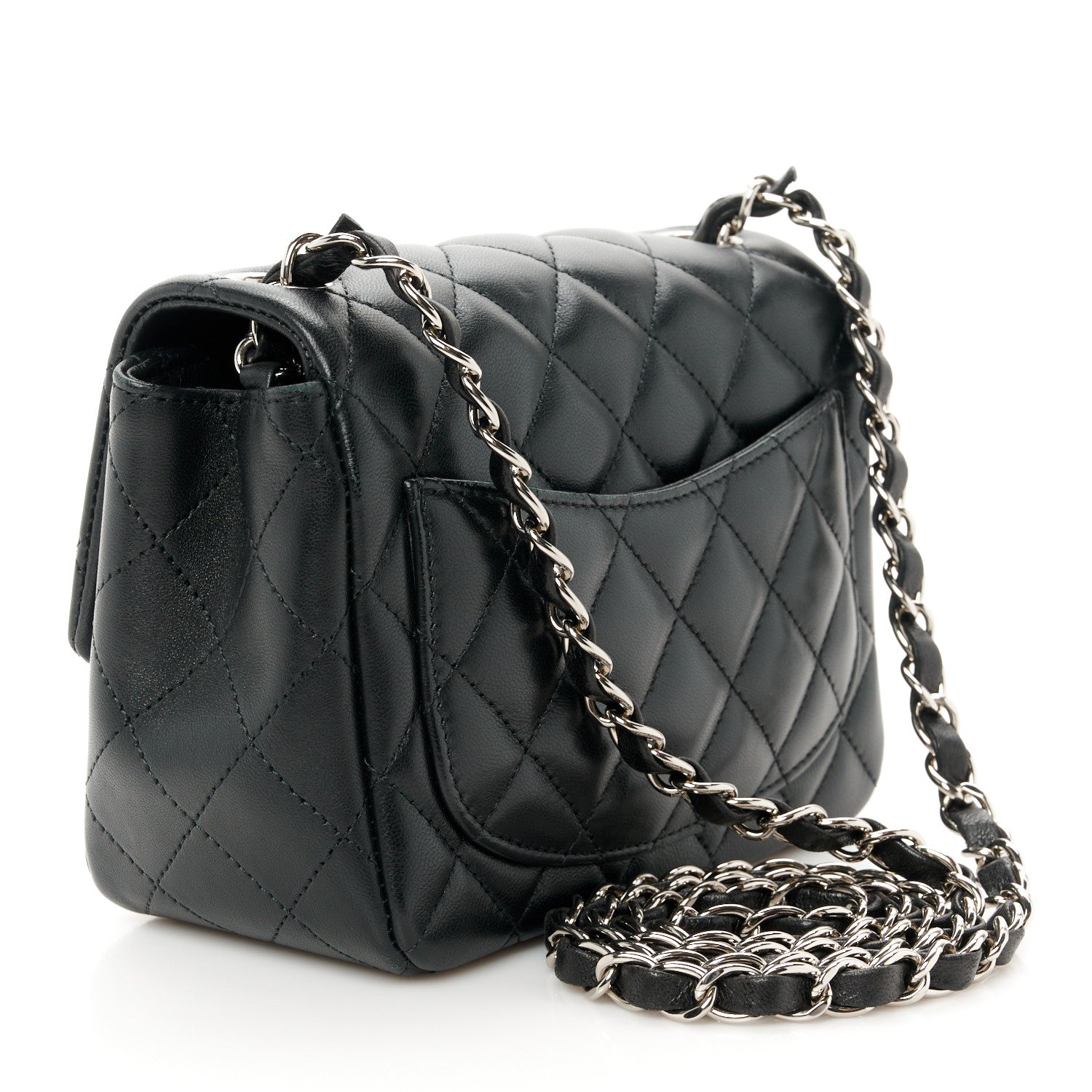 Chanel Lambskin Quilted Mini Square Flap Black 3 of 12