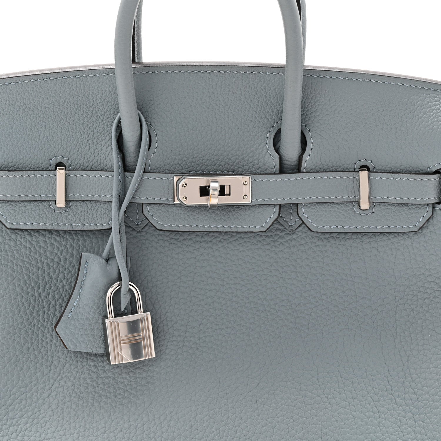 Hermes Togo Verso Birkin 25 Bleu Lin Chai 8 of 14
