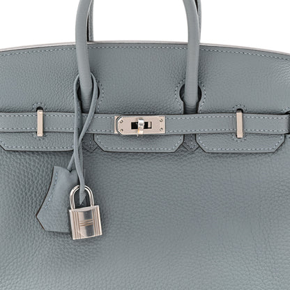 Hermes Togo Verso Birkin 25 Bleu Lin Chai 8 of 14