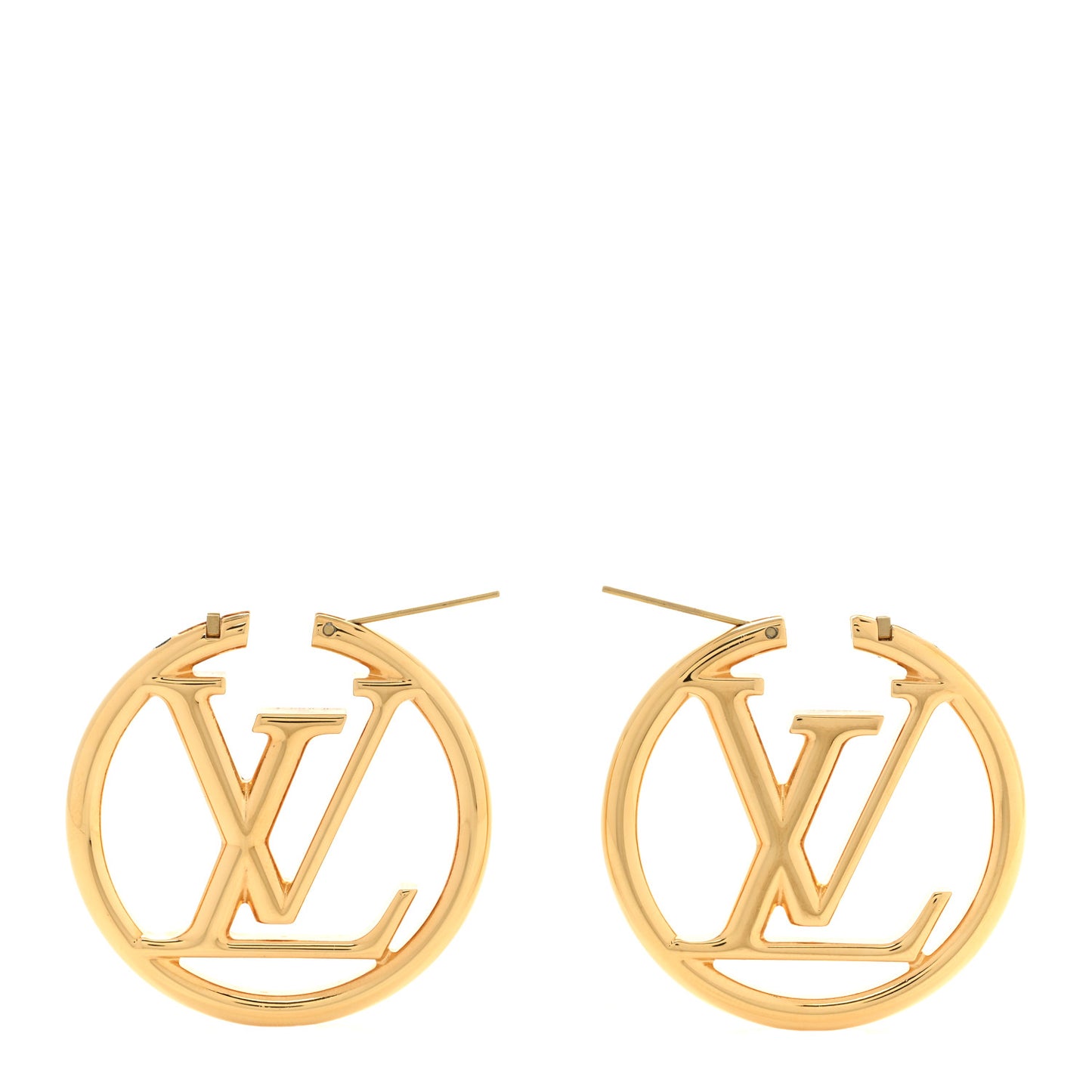Metal Louise Hoop Earrings Gold