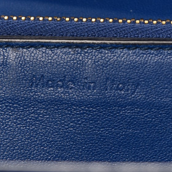 Smooth Calfskin Large Classic Box Flap Bag Slate Blue