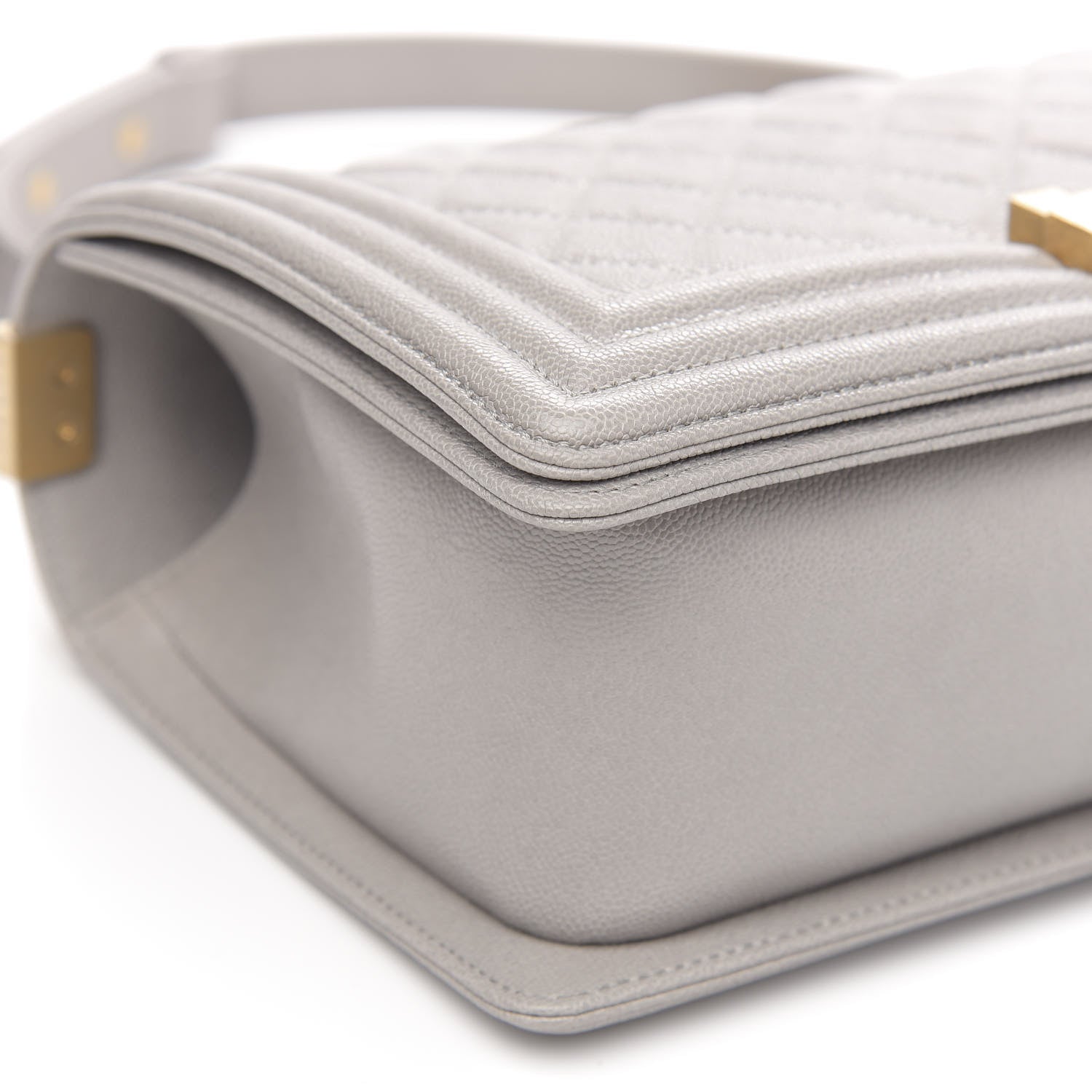 Chanel Caviar Quilted Medium Boy Flap Grey 9 of 10