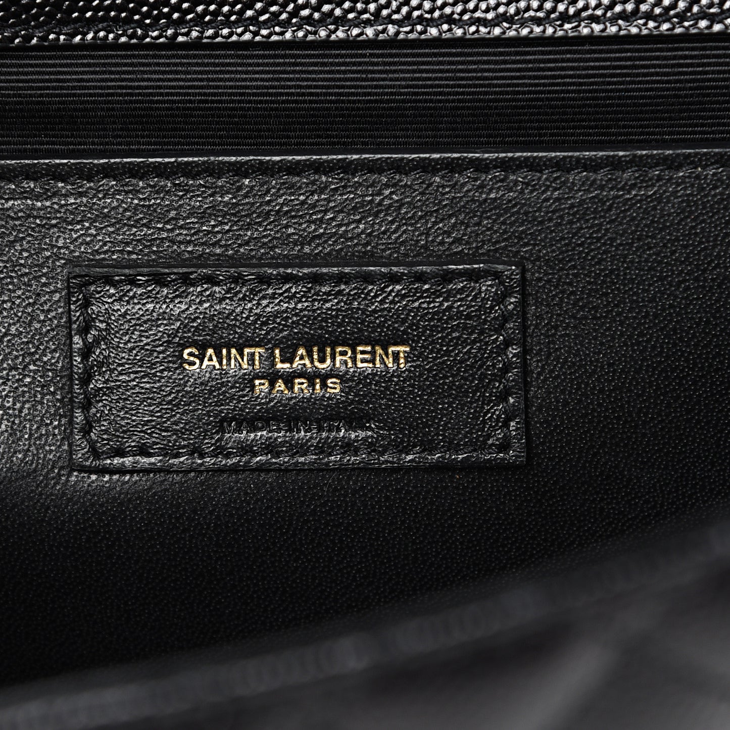 Grain De Poudre Textured Mixed Matelasse Triquilt Medium Monogram Satchel Black