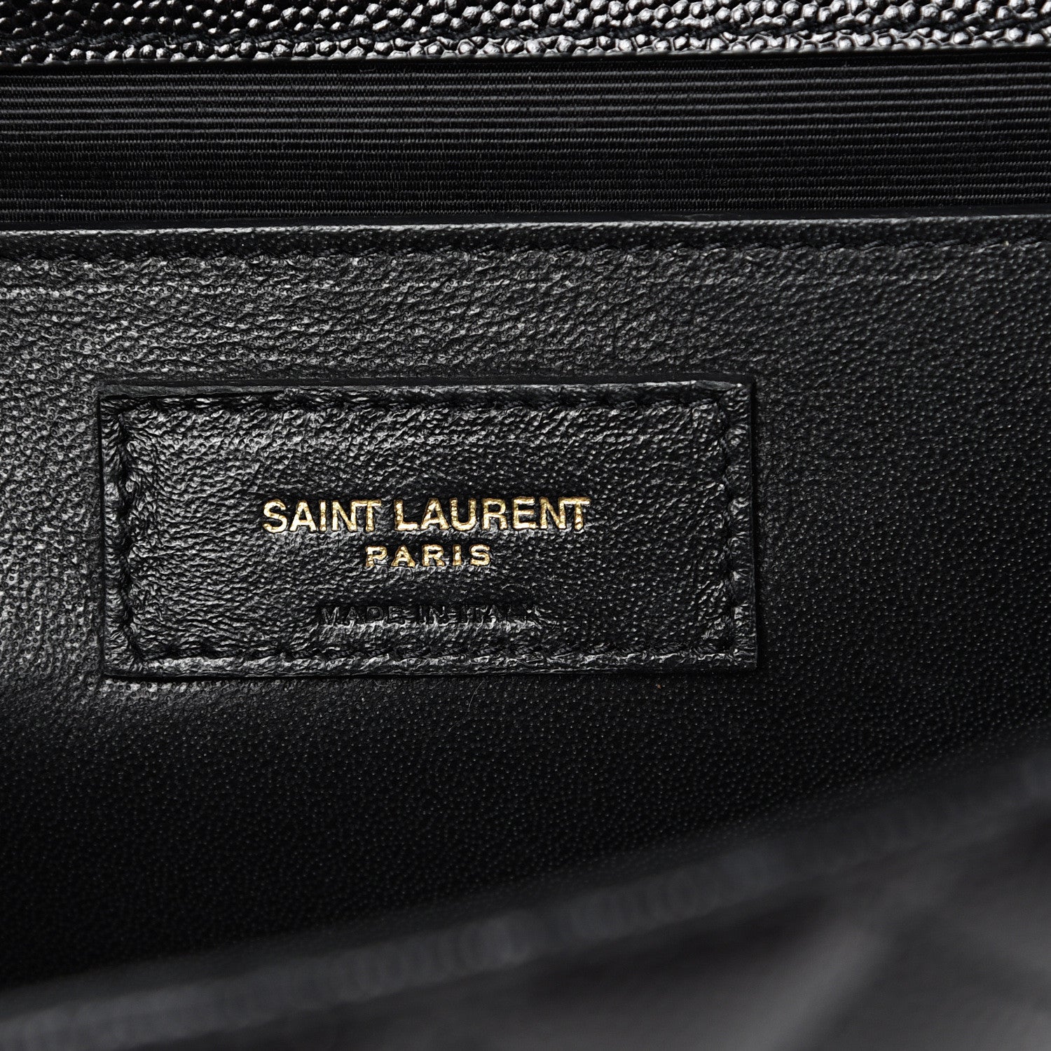 Saint Laurent Grain De Poudre Textured Mixed Matelasse Triquilt Medium Monogram Satchel Black 5 of 9