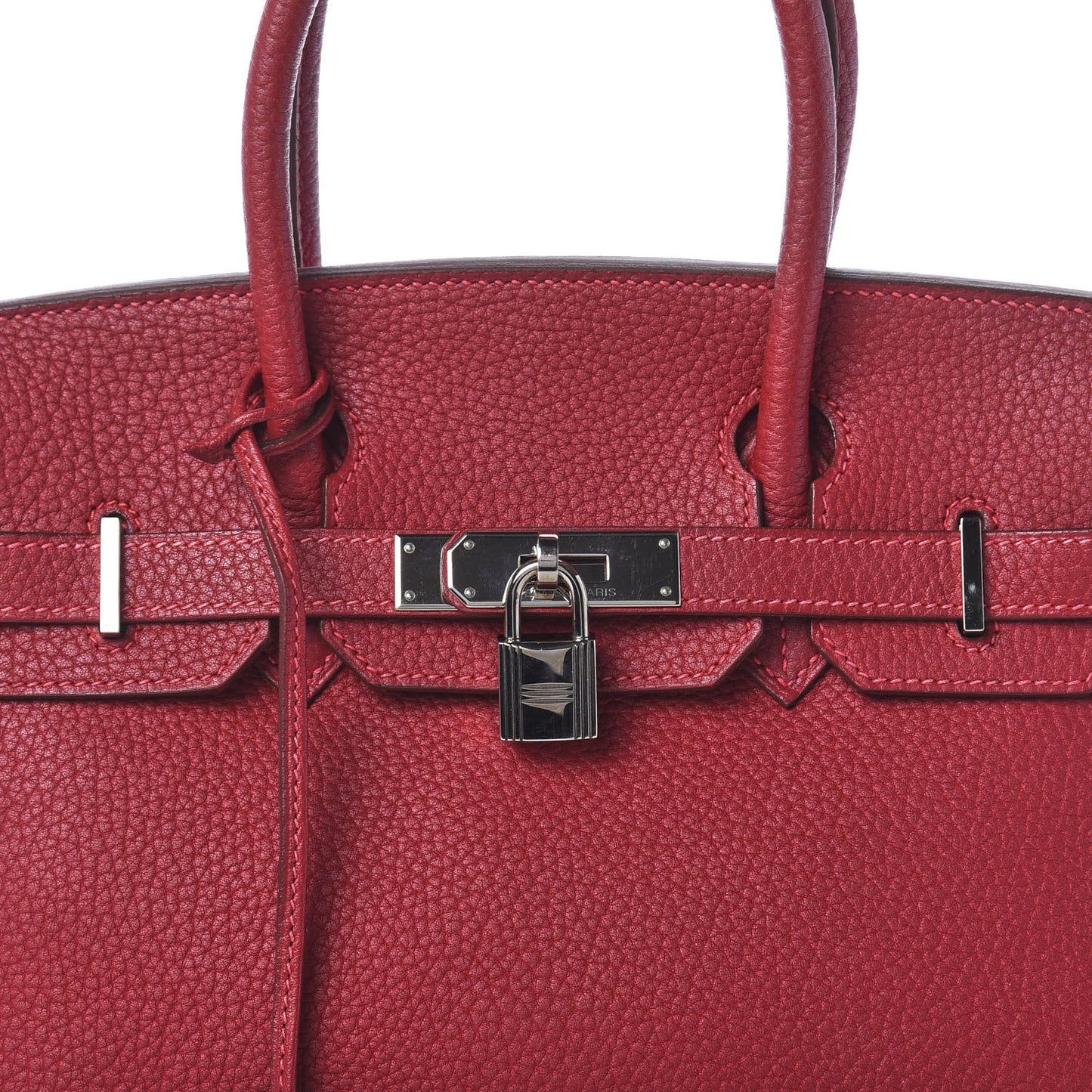 Taurillon Clemence Birkin 30 Rouge Vif