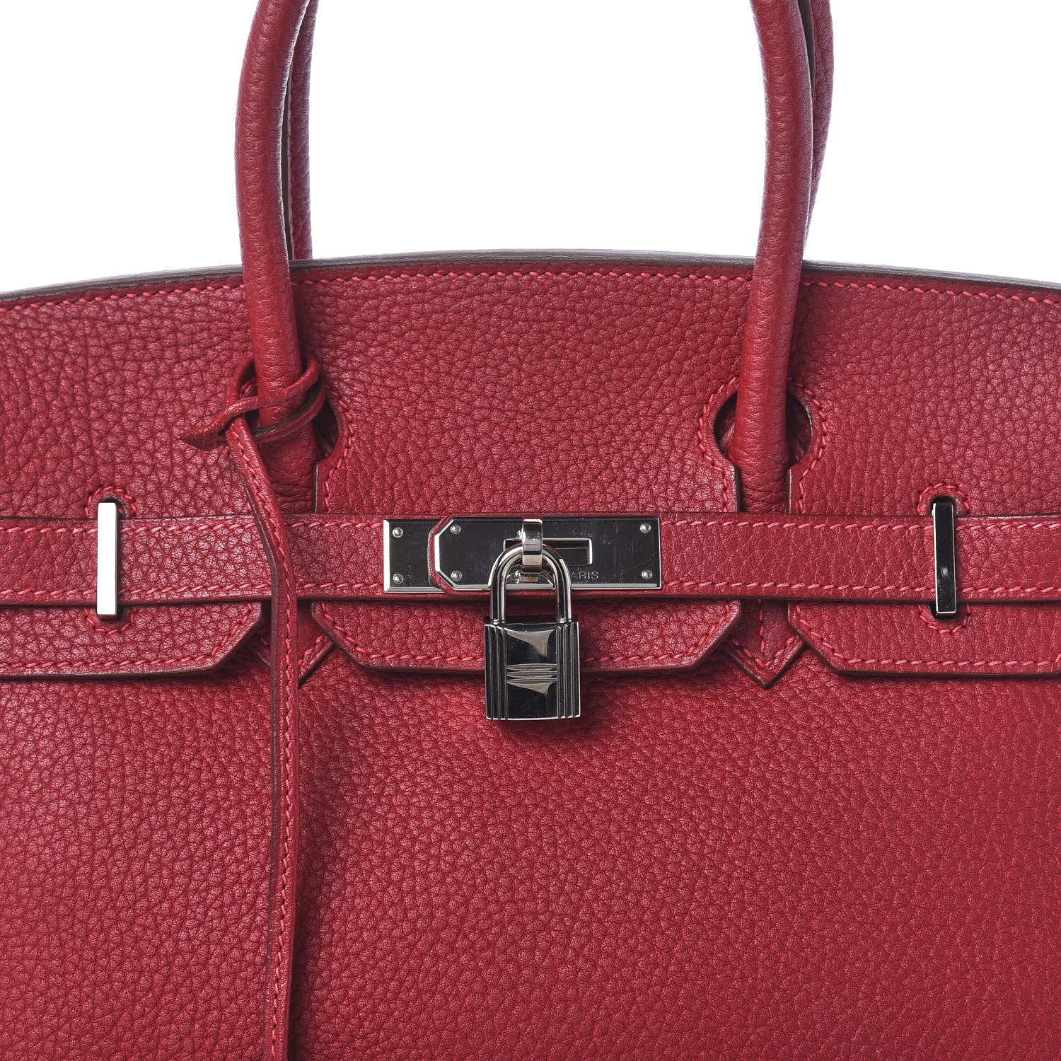 Hermes Taurillon Clemence Birkin 30 Rouge Vif 8 of 11