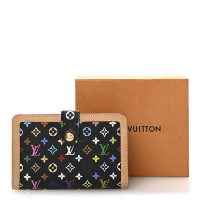 Louis Vuitton Monogram Multicolor French Purse Wallet Black 8 of 8