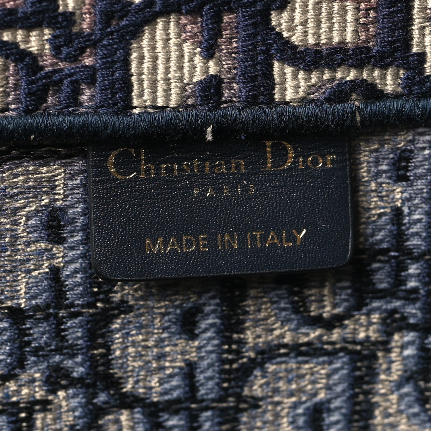Christian Dior Oblique Large Book Tote Blue Multicolor 6 of 14
