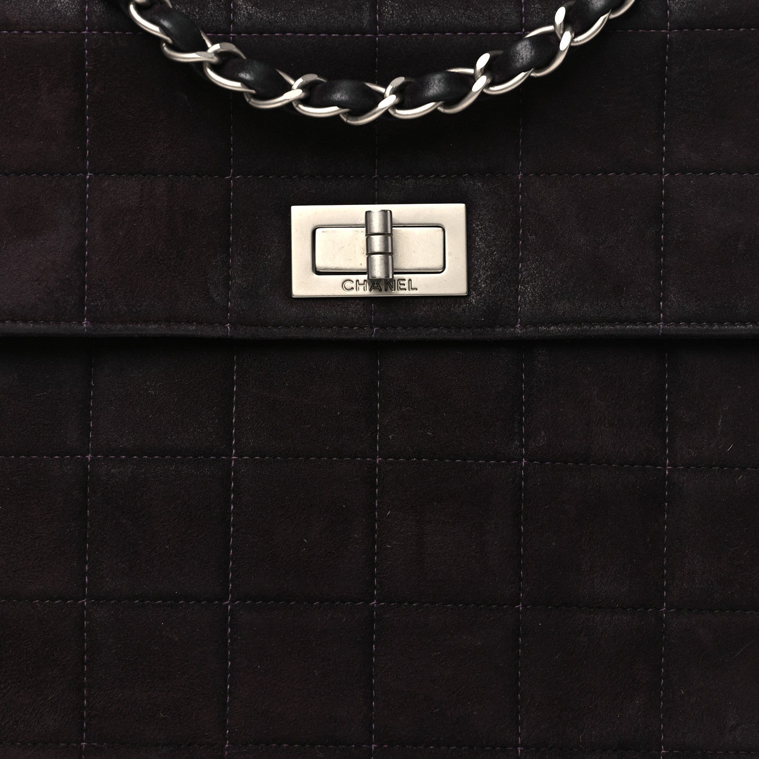 Chanel Suede Chocolate Bar Mademoiselle Shoulder Bag Brown 8 of 12