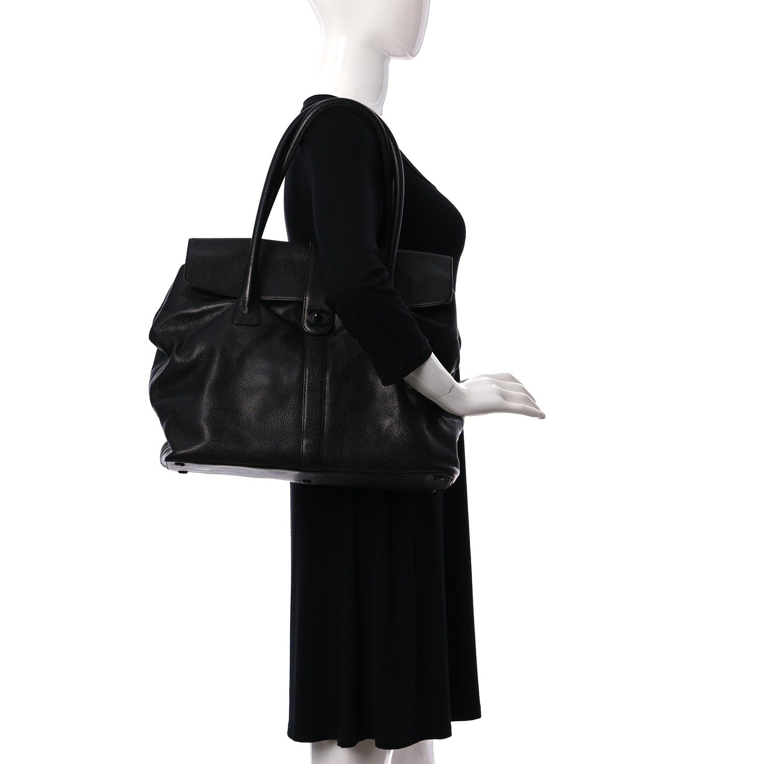 Chanel Caviar CC Tote Black 2 of 17
