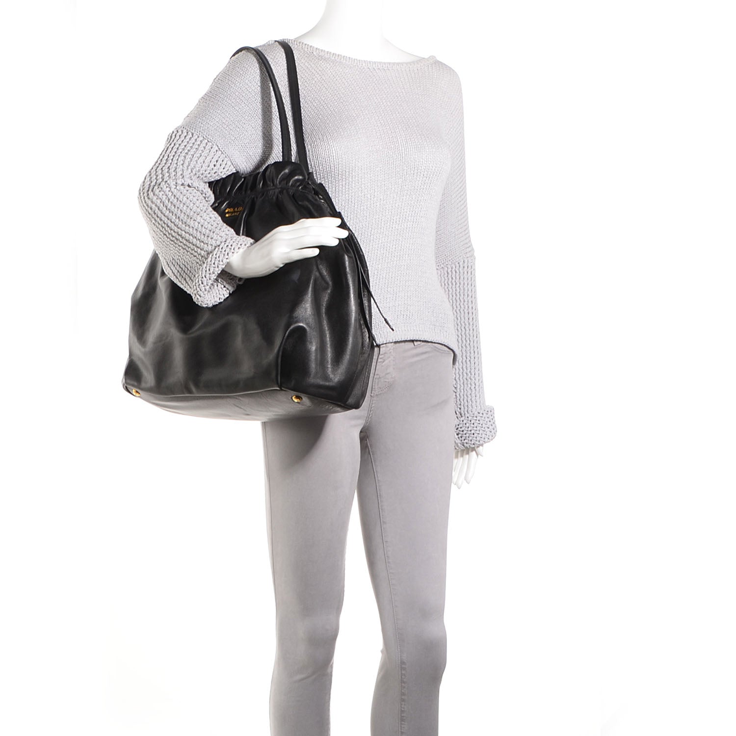 Prada Soft Calf Shopping Tote Nero Black 2 of 9