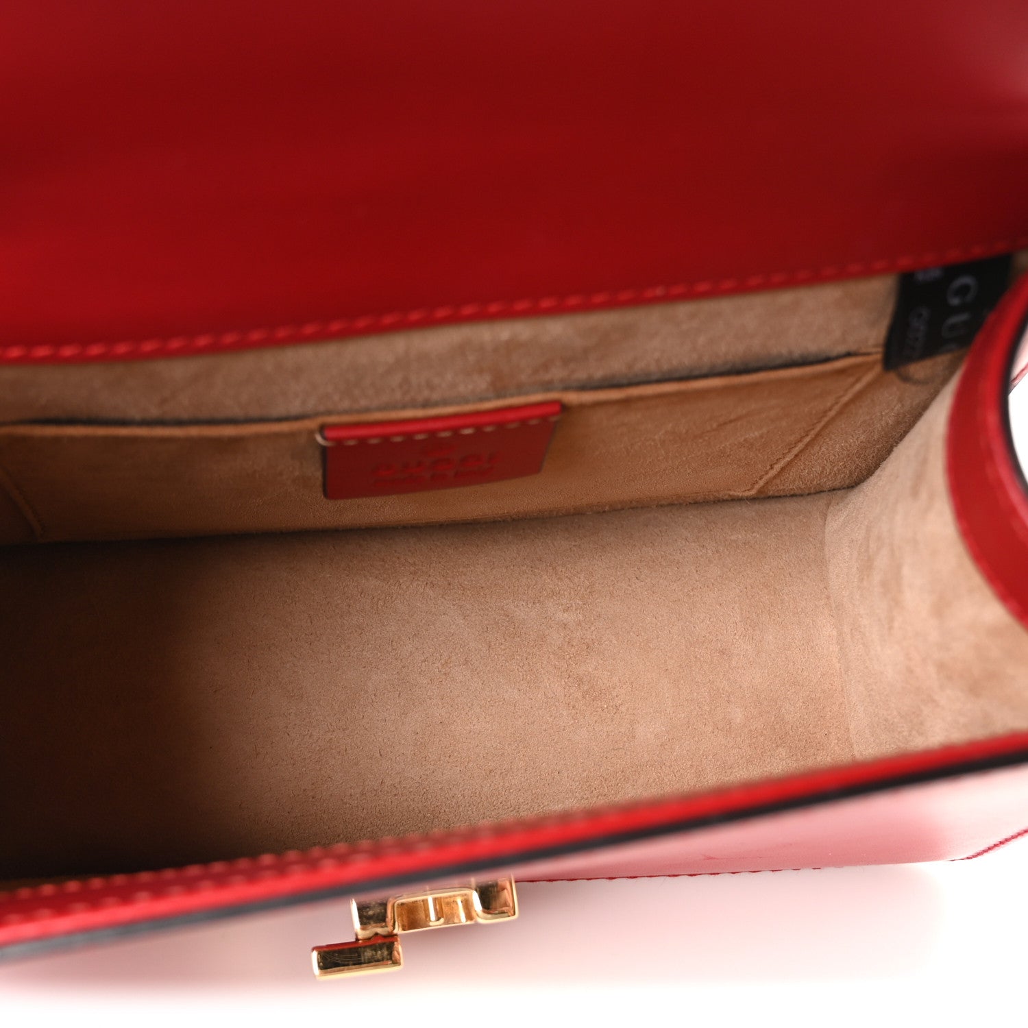 Gucci Calfskin Mini Sylvie Top Handle Bag Hibiscus Red 4 of 9