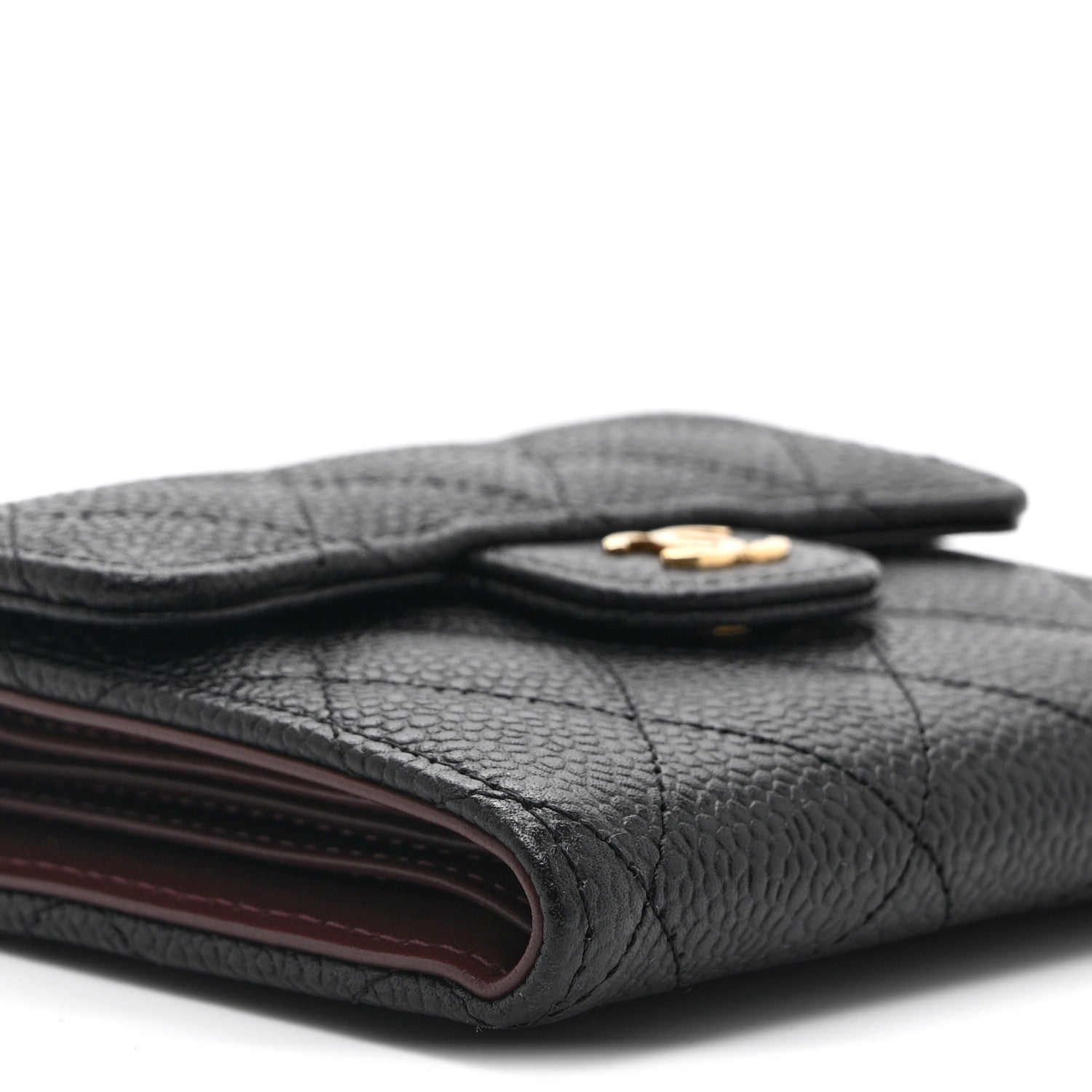 Chanel Caviar Quilted Compact Flap Wallet Black 10 of 11