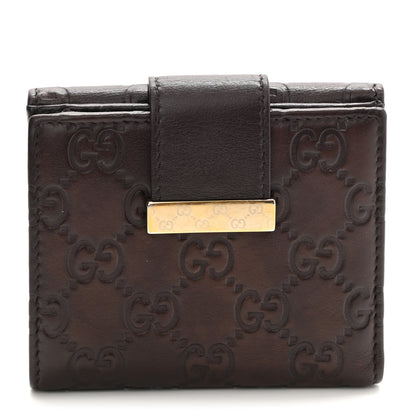 Gucci Guccissima Icon Bar French Wallet Dark Brown 1 of 14