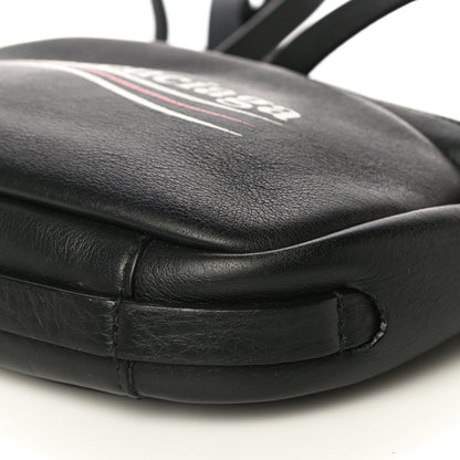 Balenciaga Calfskin Political Campaign Logo XS Camera Bag Black 11 of 14