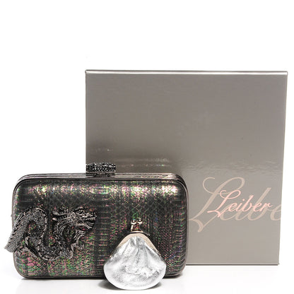 Judith Leiber Python Crystal Dragon Minaudière Evening Clutch 5 of 7