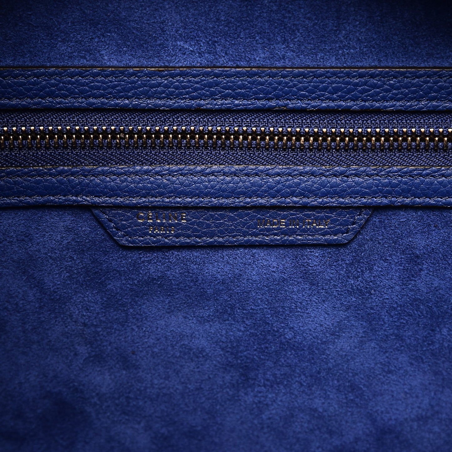 Drummed Calfskin Mini Luggage Indigo