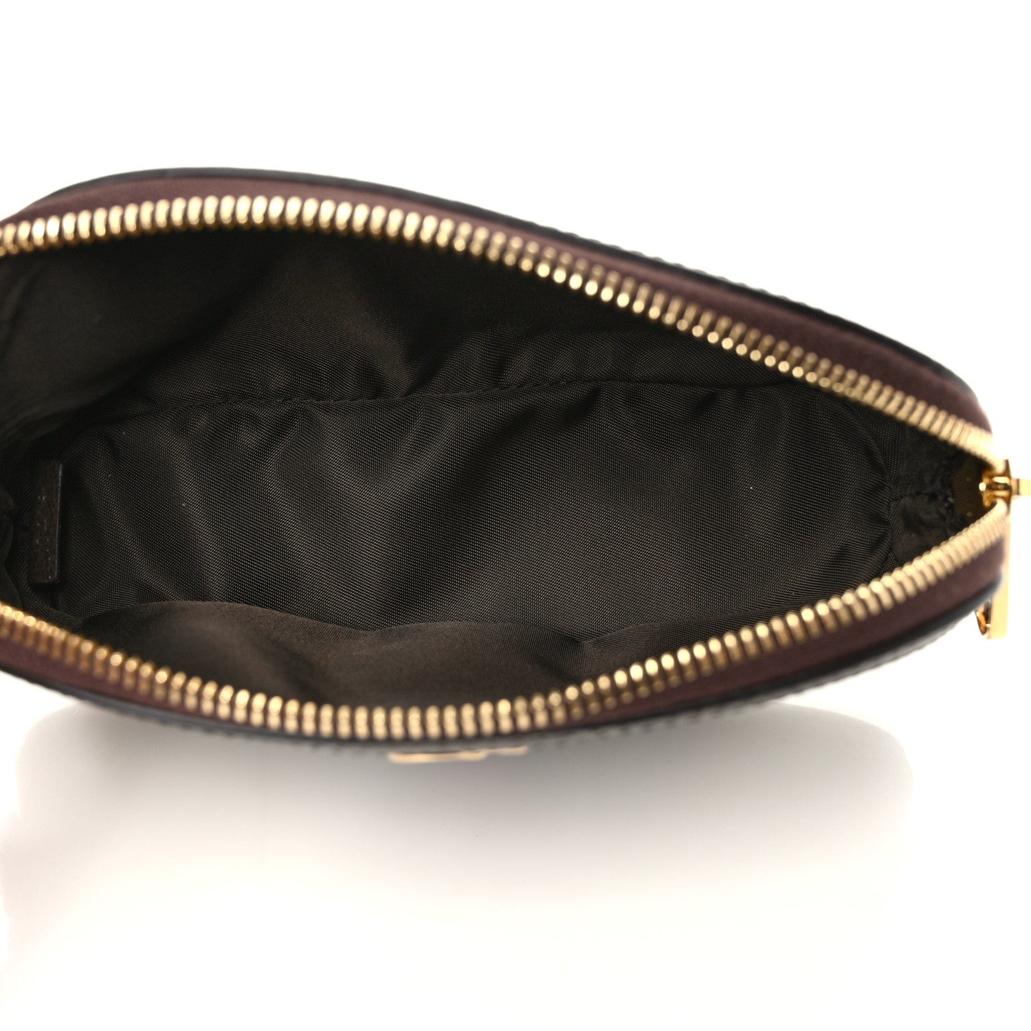 Gucci GG Supreme Monogram Textured Calfskin Web Medium Ophidia Cosmetic Case Beige Ebony New Acero 5 of 6