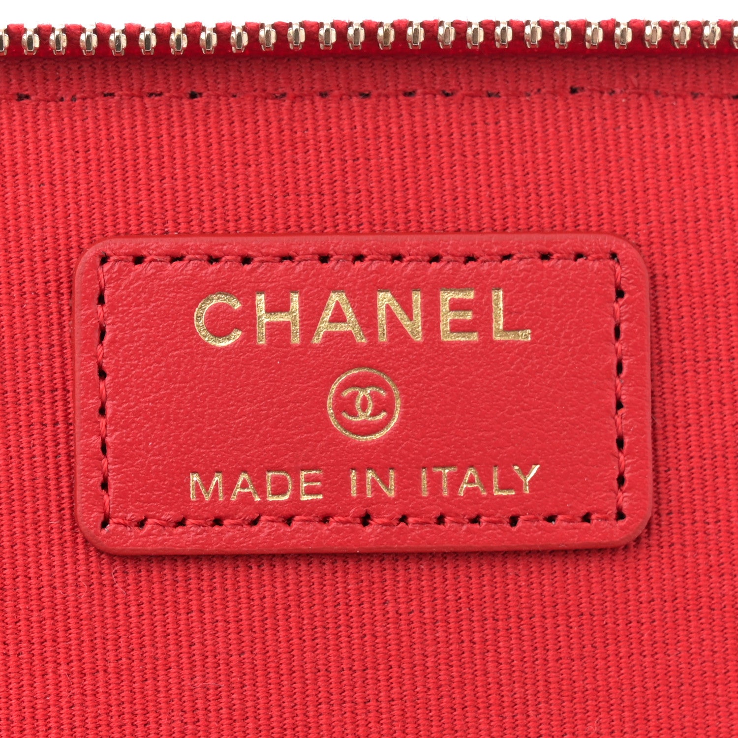 Chanel Caviar Quilted Small Vanity Case With Chain Red 6 of 11