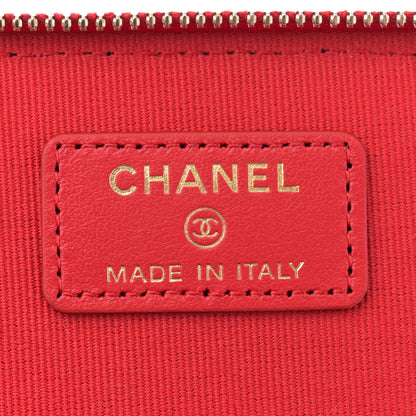 Chanel Caviar Quilted Small Vanity Case With Chain Red 6 of 11