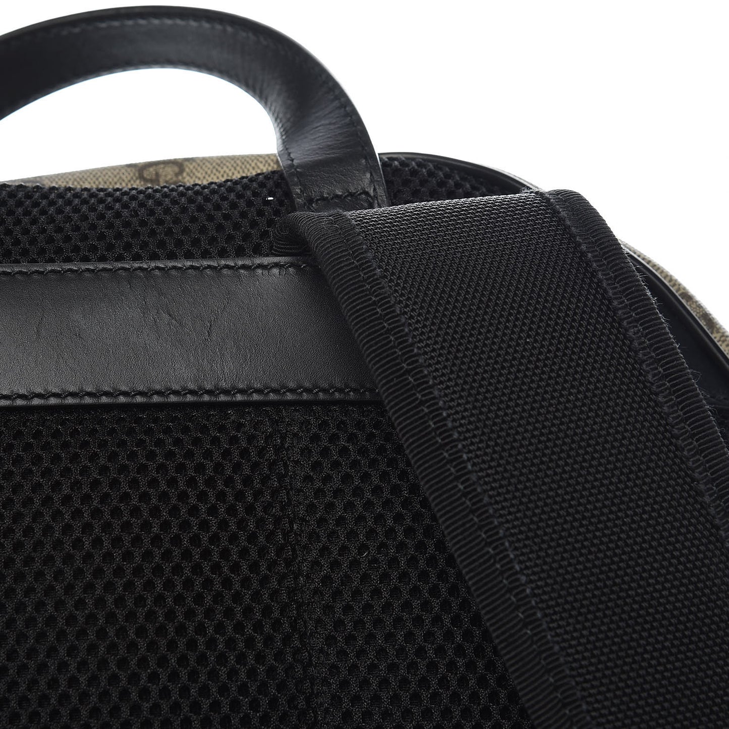 GG Supreme Monogram Web Dome Backpack Black
