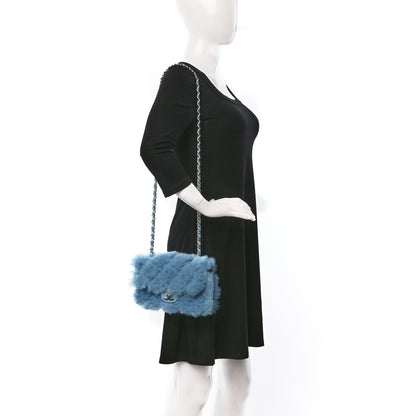 Chanel Shearling Lambskin Quilted Flap Blue 2 of 10
