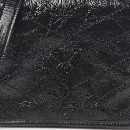 Saint Laurent Crinkled Calfskin Matelasse Monogram Niki Chain Wallet Black 10 of 10