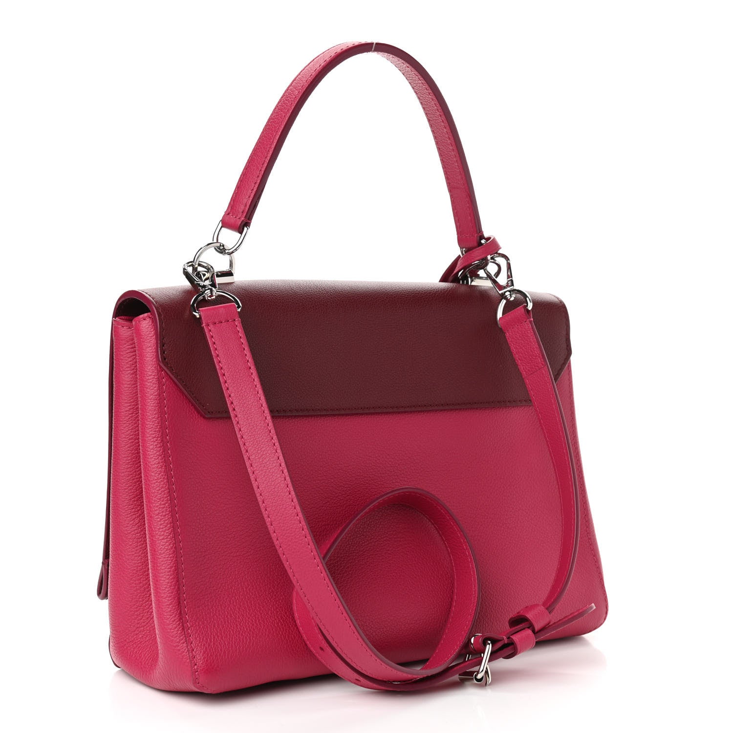 Louis Vuitton Calfskin Lock Me II Pink Red 2 of 8