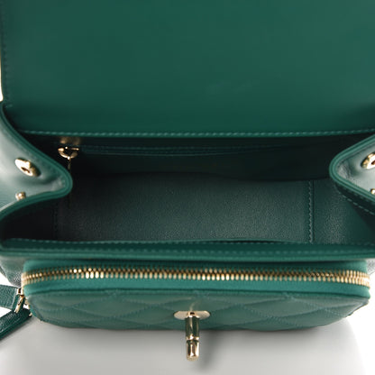 Chanel Caviar Quilted Mini Business Affinity Flap Green 5 of 8