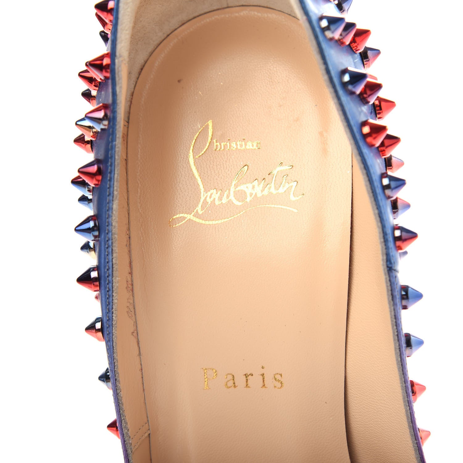 Christian Louboutin Patent Scarabe Follies Spikes 120 Pumps 38.5 Rose Digitale 8 of 10