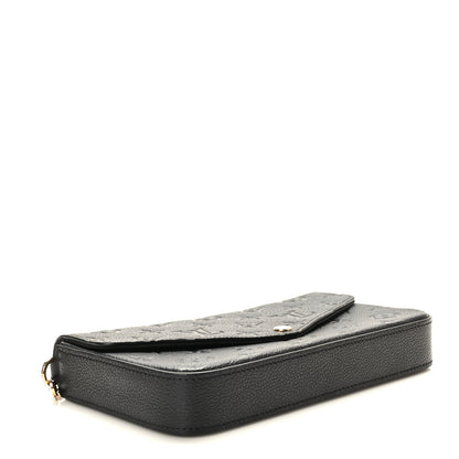 Louis Vuitton Empreinte Pochette Felicie Chain Wallet Black 6 of 10