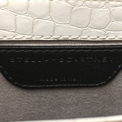 Stella McCartney Embossed Crocodile Effect Medium Falabella Box Shoulder Bag Ivory 8 of 11